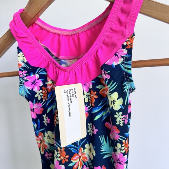 Snowflake Designs girls gymnastics leotard floral pink Hawaiian Girls Sz 4T NWT - Picture 6 of 6